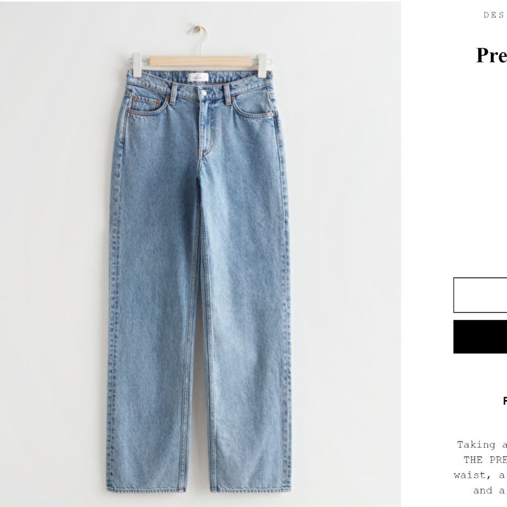 & Other Stories Precious Cut Jeans